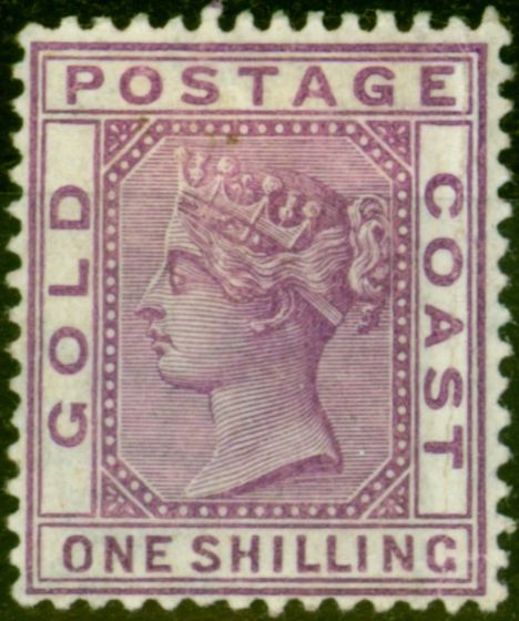 Collectible Postage Stamp from Gold Coast 1888 1s Bright Mauve SG18a Fine Mtd Mint
