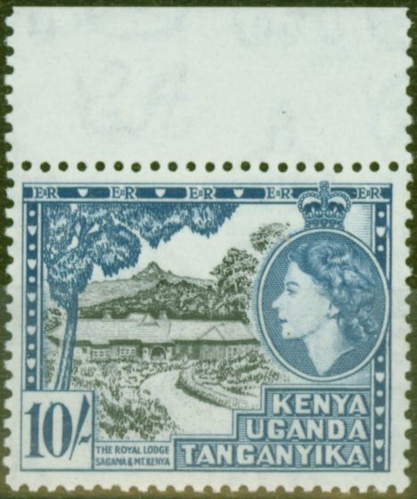 Old Postage Stamp from KUT 1954 10s Black & Dp Ultramarine SG179 V.F MNH