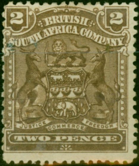 Rare Postage Stamp Rhodesia 1898 2d Brown SG79 Fine MM