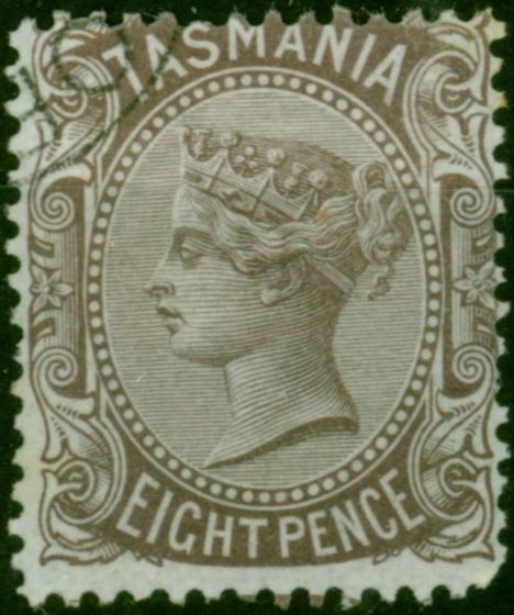 Tasmania 1878 8d Dull Purple-Brown SG158 V.F.U . Queen Victoria (1840-1901) Used Stamps