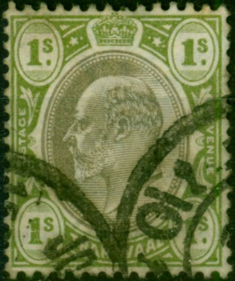 Transvaal 1902 1s Black & Sage-Green SG251 Good Used . King Edward VII (1902-1910) Used Stamps