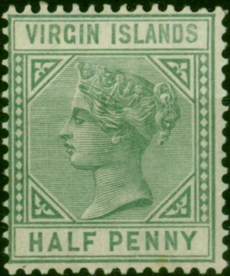 Virgin Islands 1883 1/2d Dull Green SG27 Fine VLMM  Queen Victoria (1840-1901) Rare Stamps