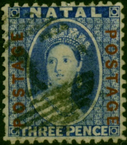 Natal 1872 3d Bright Blue SG61 Fine Used (2). Queen Victoria (1840-1901) Used Stamps