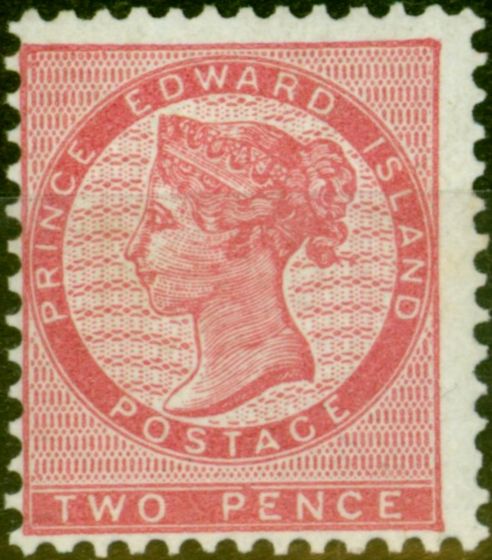 Valuable Postage Stamp from Prince Edward Is 1863 2d Rose SG12 Very Fine Lightly Mtd Mint