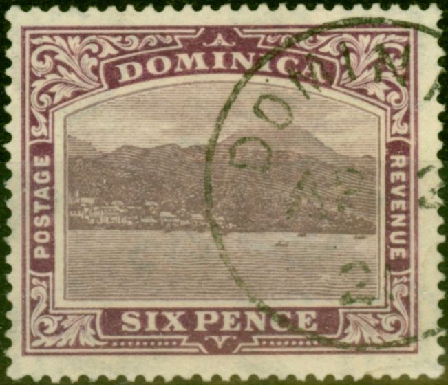 Valuable Postage Stamp from Dominica 1921 6d Purple SG67 Fine Used