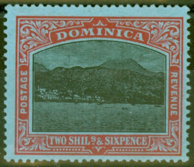 Collectible Postage Stamp from Dominica 1920 2s6d Black & Red-Blue SG53c Fine & Fresh Lightly Mtd Mint.