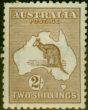 Rare Postage Stamp Australia 1916 2s Brown SG41 Good MM