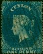 Ceylon 1861 1d Dull Blue SG19a Fine Used (3) Queen Victoria (1840-1901) Old Stamps