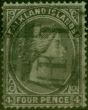 Valuable Postage Stamp Falkland Islands 1879 4d Grey-Black SG2 'Barnes No 1-78' F.I Cancel