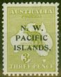 Rare Postage Stamp from New Guinea 1919 3d Greenish Olive SG109 Fine & Fresh Lightly Mtd Mint