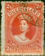 Valuable Postage Stamp Queensland 1882 2s6d Vermilion SG153 Fine Used (2)