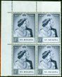 St Helena 1948 RSW 10s Violet-Blue SG144 Superb MNH Corner Block of 4 King George VI (1936-1952) Old Royal Silver Wedding Stamp Sets