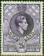 Old Postage Stamp from Swaziland 1943 2s6d Violet SG36a P.13.5 x 14 Fine LMM