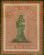 Rare Postage Stamp Virgin Islands 1867 1s Black & Rose-Carmine SG20 Greyish Paper Fine MM (2)