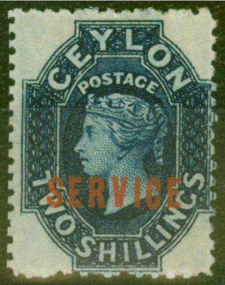 Rare Postage Stamp from Ceylon 1869 2s Dp Blue SG05 Fine Mtd Mint