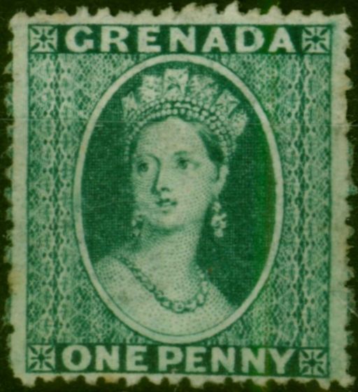 Grenada 1874 1d Blue-Green SG11 Wmk Sideways Fine & Fresh LMM  Queen Victoria (1840-1901) Old Stamps