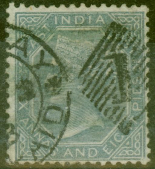 Valuable Postage Stamp from India 1867 6a8p Slate SG72 Fine Used