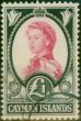 Collectible Postage Stamp Cayman Islands 1962 £1 Carmine & Black SG179 V.F.U
