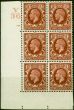 Old Postage Stamp GB 1934 1 1/2d Red-Brown SG441 CTL Y36 CYL 144 Very Fine MNH