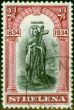 Valuable Postage Stamp from St Helena 1934 2s6d Black & Lake SG121 'Madam Joseph Wood Type 340' Forged Cancel V.F.U.