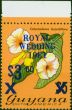 Collectible Postage Stamp Guyana 1981 Royal Wedding $3.60 on $5 SG769c 'Opt Double' V.F MNH