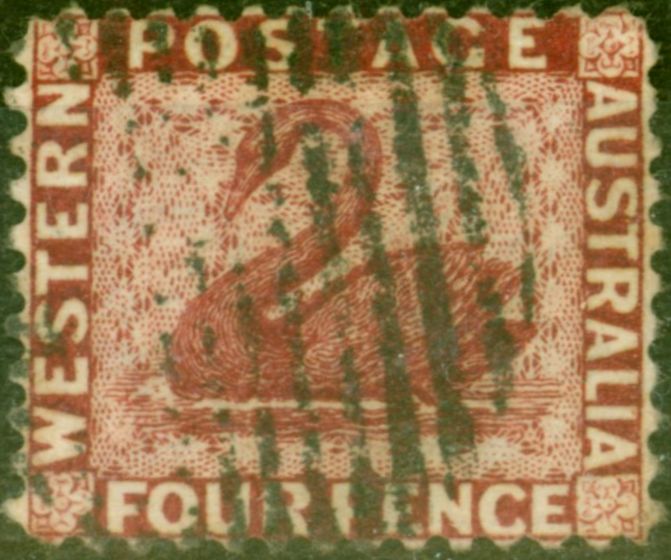 Valuable Postage Stamp from Western Australia 1883 4d Carmine SG84 Fine Used