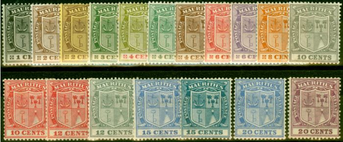 Rare Postage Stamp from Mauritius 1921-26 Set of 18 SG205-221 Fine Mtd Mint