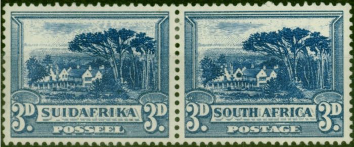 South Africa 1933 3d Blue SG45dw Wmk Inverted 'Window Flaw' Fine LMM  King George V (1910-1936) Valuable Stamps