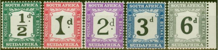 Rare Postage Stamp from South Africa 1927 P.Due set of 5 SGD17-D21 Fine Lightly Mtd Mint