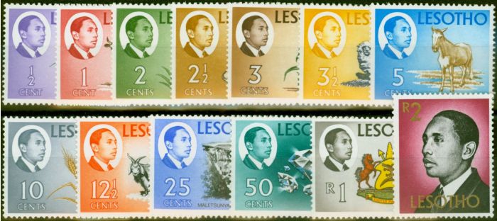 Valuable Postage Stamp from Lesotho 1968-69 Set of 13 SG147-159 Fine MNH