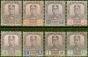Old Postage Stamp from Johore 1910-12 set of 8 to 25c SG78-85 Fine Mtd Mint