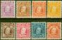 Old Postage Stamp from New Zealand 1909-12 set of 8 SG388-394 Fine Mtd Mint