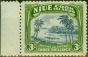 Rare Postage Stamp Niue 1945 3s Blue & Yellow-Green SG97 Fine LMM