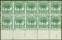 Valuable Postage Stamp from Samoa 1897 1d Bluish Green SG58a P.11 Fine Unused Block of 10