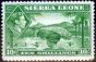 Rare Postage Stamp from Sierra Leone 1938 10s Emerald Green SG199 Good Lightly Mtd Mint