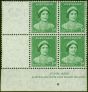 Rare Postage Stamp Australia 1938 1d Emerald-Green SG180 V.F MNH Gutter Imprint Block of 4
