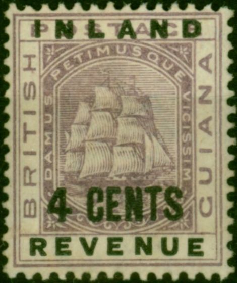 British Guiana 1888 4c Dull Purple SG178 Fine MM  Queen Victoria (1840-1901) Valuable Stamps