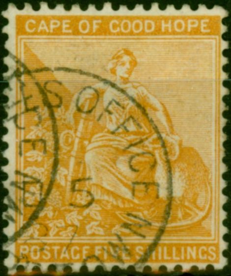 Valuable Postage Stamp C.O.G.H 1896 5s Brown-Orange SG68 Fine Used