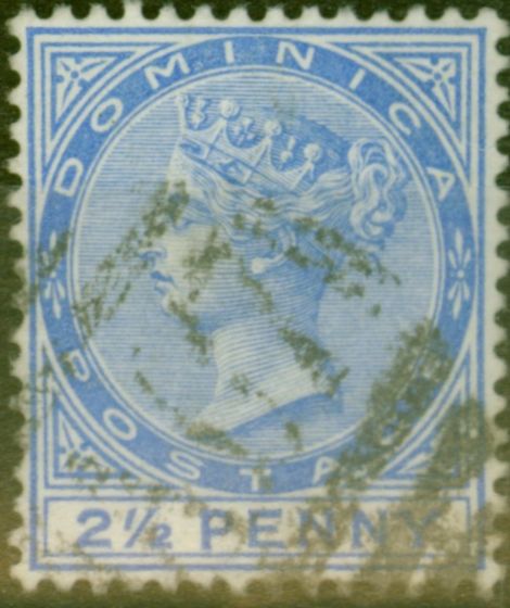 Collectible Postage Stamp from Dominica 1888 2 1/2d Ultramarine SG23 Fine Used