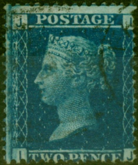 Old Postage Stamp GB 1858 2d Blue SG45 Pl.12 Fine Used Stamp