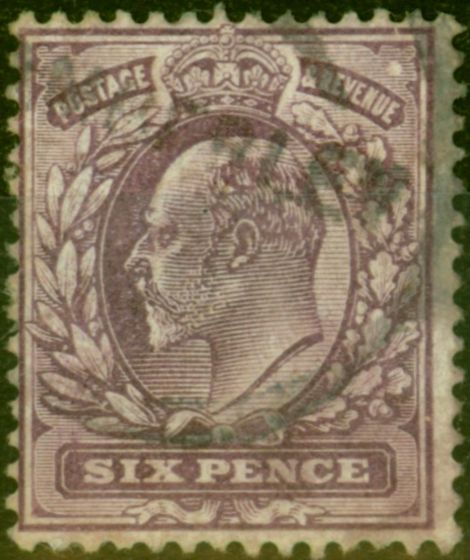 Rare Postage Stamp GB 1913 6d Dull Purple SG301 'Dickinson Paper' Fine Used
