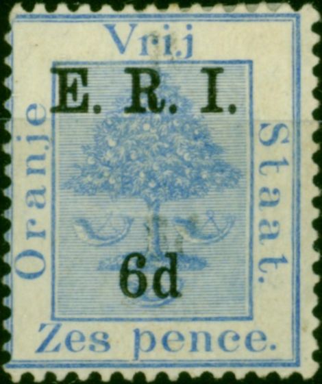 Collectible Postage Stamp O.F.S 1902 6d on 6d Blue SG137 Fine MM