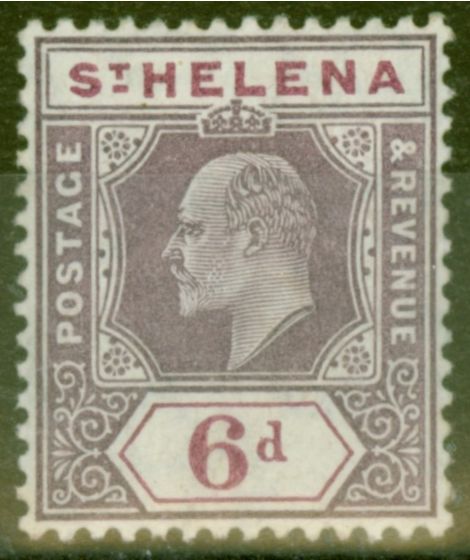 Collectible Postage Stamp from St Helena 1908 6d Dull & Dp Purple SG67 Fine Mtd Mint