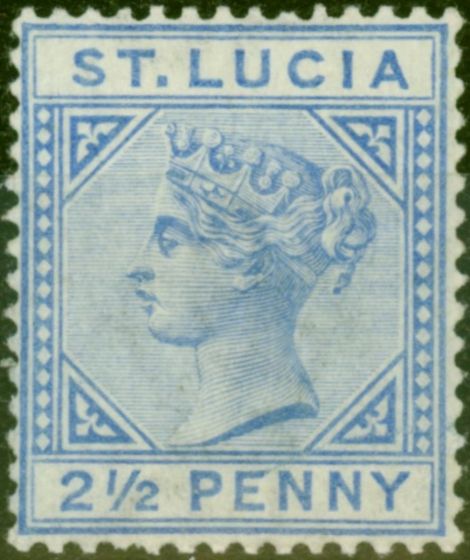 Valuable Postage Stamp from St Lucia 1891 2 1/2d Ultramarine SG46 Fine Very Lightly Mtd Mint