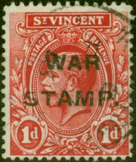 Collectible Postage Stamp St Vincent 1916 1d Carmine-Red SG124 Fine Used