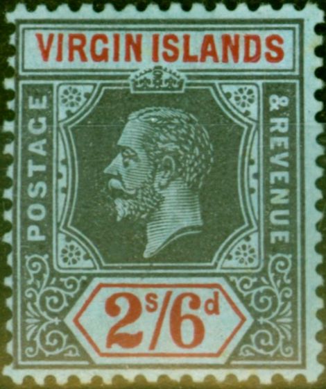 Collectible Postage Stamp from Virgin Islands 1913 2s6d Black & Red-Blue SG76 Fine Mtd Mint Stamp