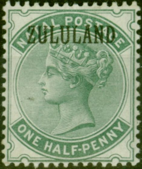 Rare Postage Stamp Zululand 1888 1/2d Dull Green SG13 Good LMM