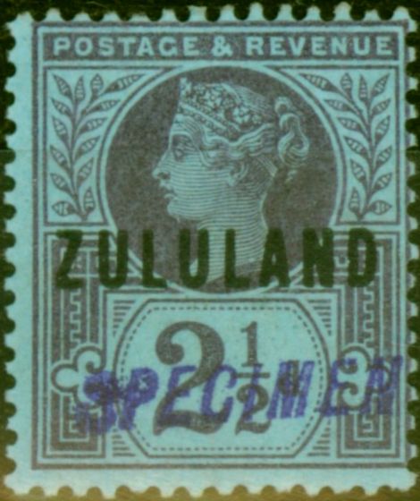 Collectible Postage Stamp from Zululand 1891 2 1/2d Purple-Blue Specimen SG4s Fine & Fresh Very Lightly Mtd Mint