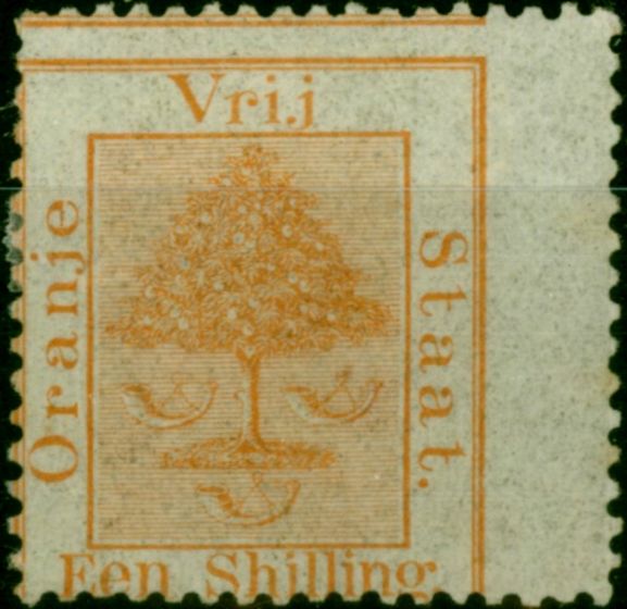 Collectible Postage Stamp O.F.S 1868 1s Orange-Buff SG8 Good MM