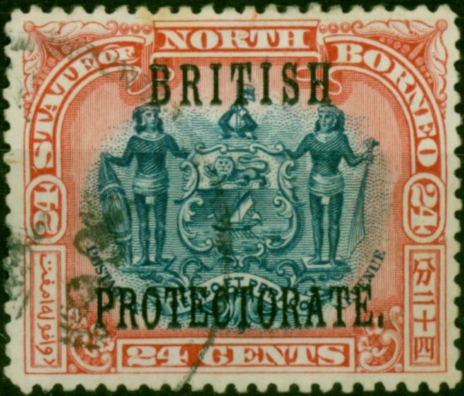 North Borneo 1901 24c Blue & Lake SG138 Fine Used . Queen Victoria (1840-1901) Used Stamps